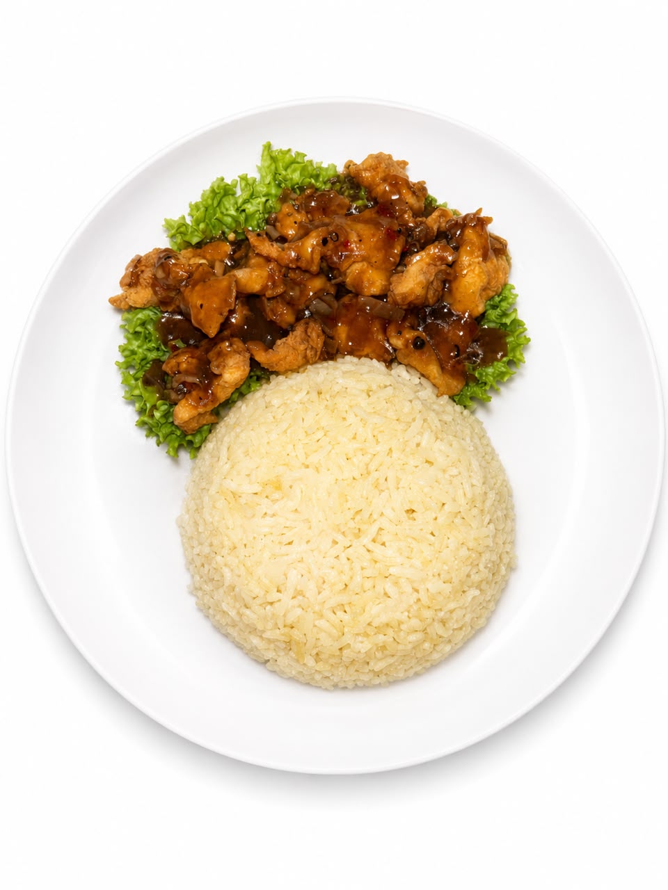 Chicken Blackpepper with White Rice